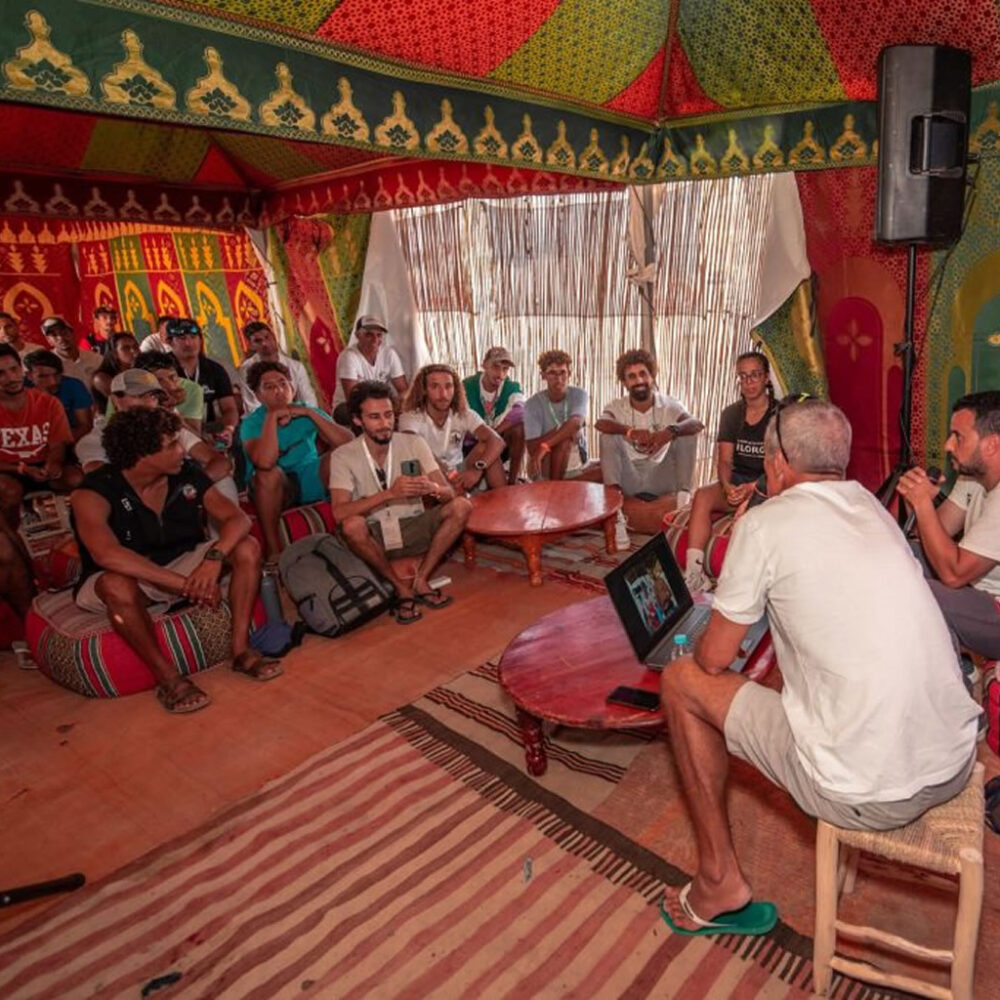 One of the frms worshops of the Taghazout Surf Expo
