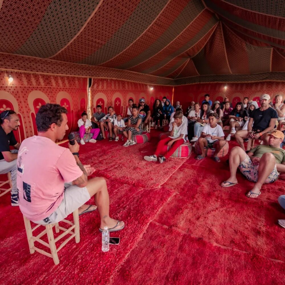 One of wave of succes session of the Taghazout Surf Expo